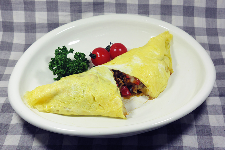 キーマカレーオムレツ